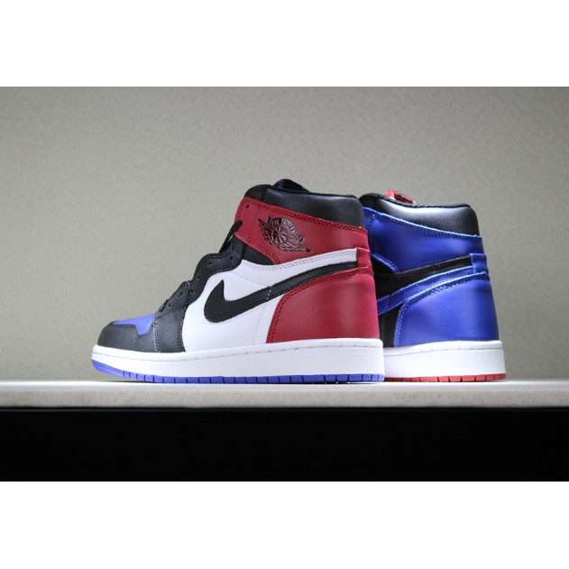 red and blue jordan 1s