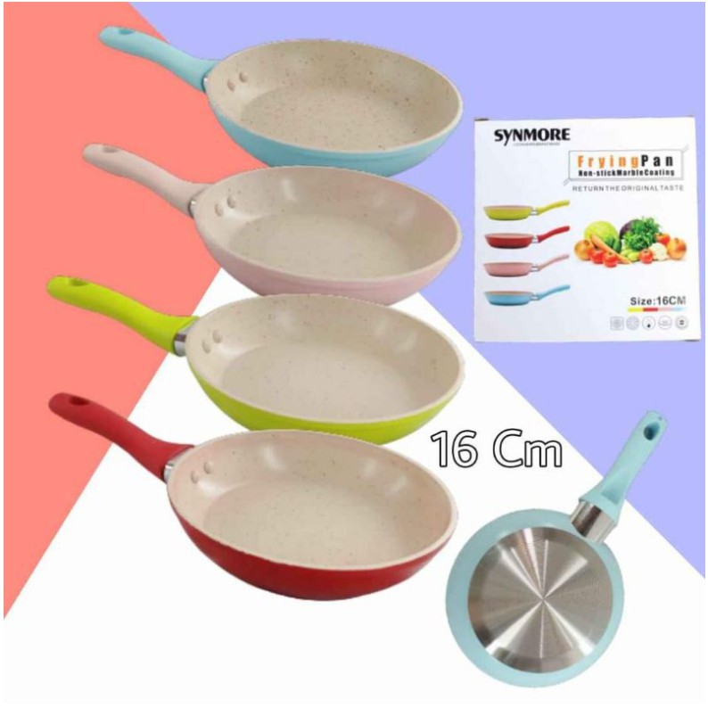 307 SYNMORE Frying Pan NonStick Marble CoatIng 14cm Shopee Philippines