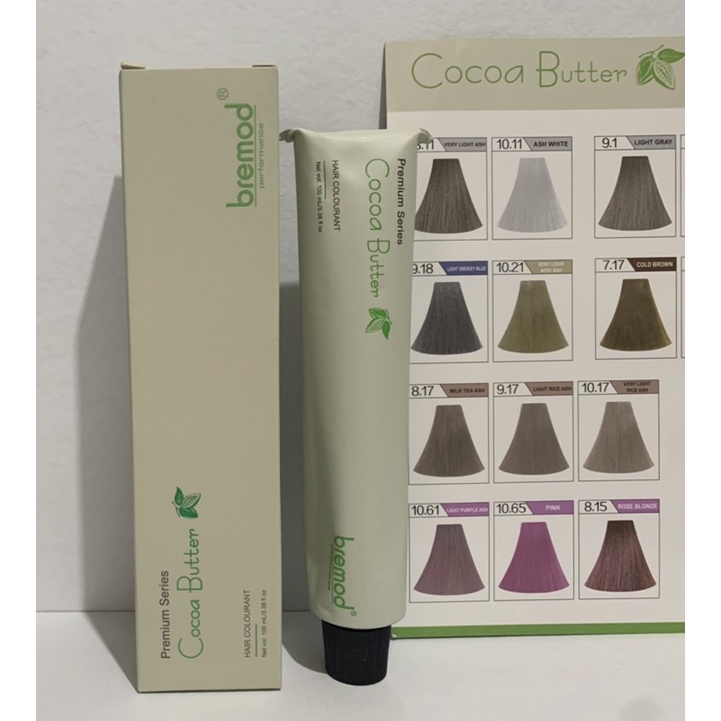 Bremod Premium Series Cocoa Butter Hair Color 100ml + Oxidant 100ml