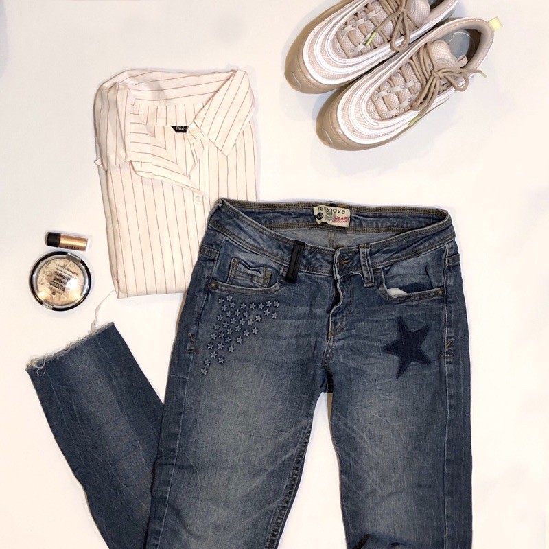 denim jeans with stars