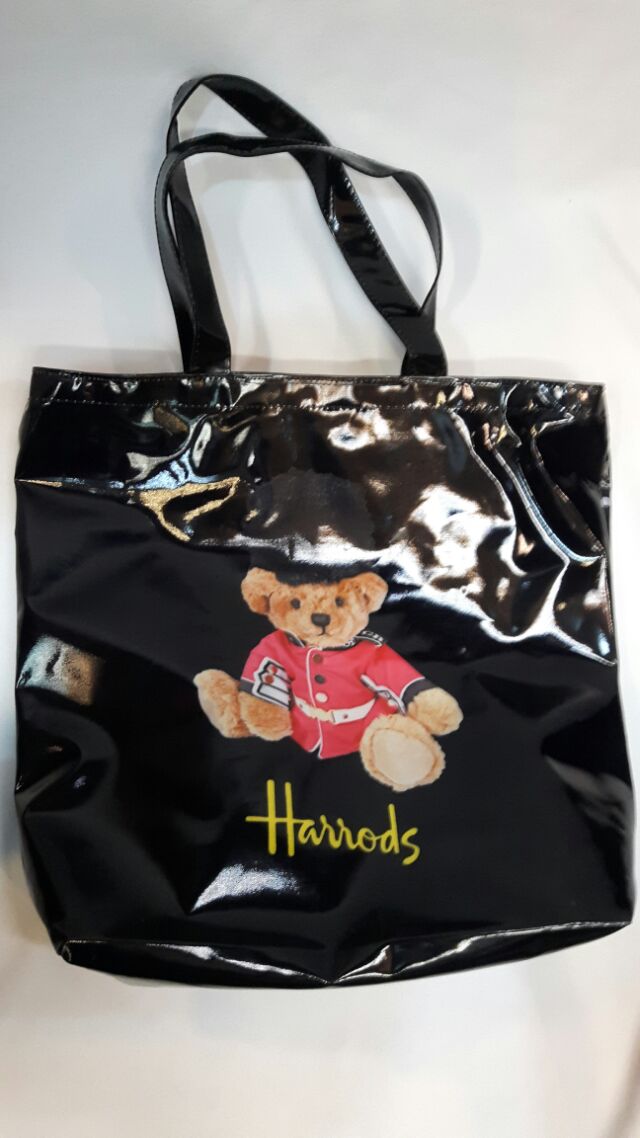 harrods black tote bag