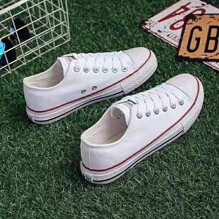 COD Unisex Converse low cut white shoes for men women couple | Shopee ...