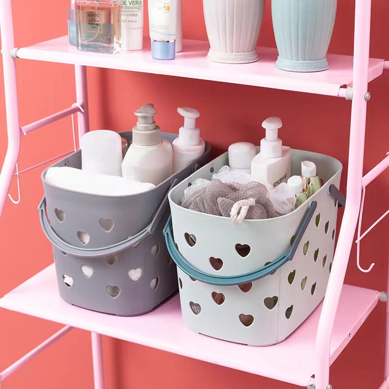 Plastic Organizer Storage Tote with Handles Toiletry Basket Bin Box for ...