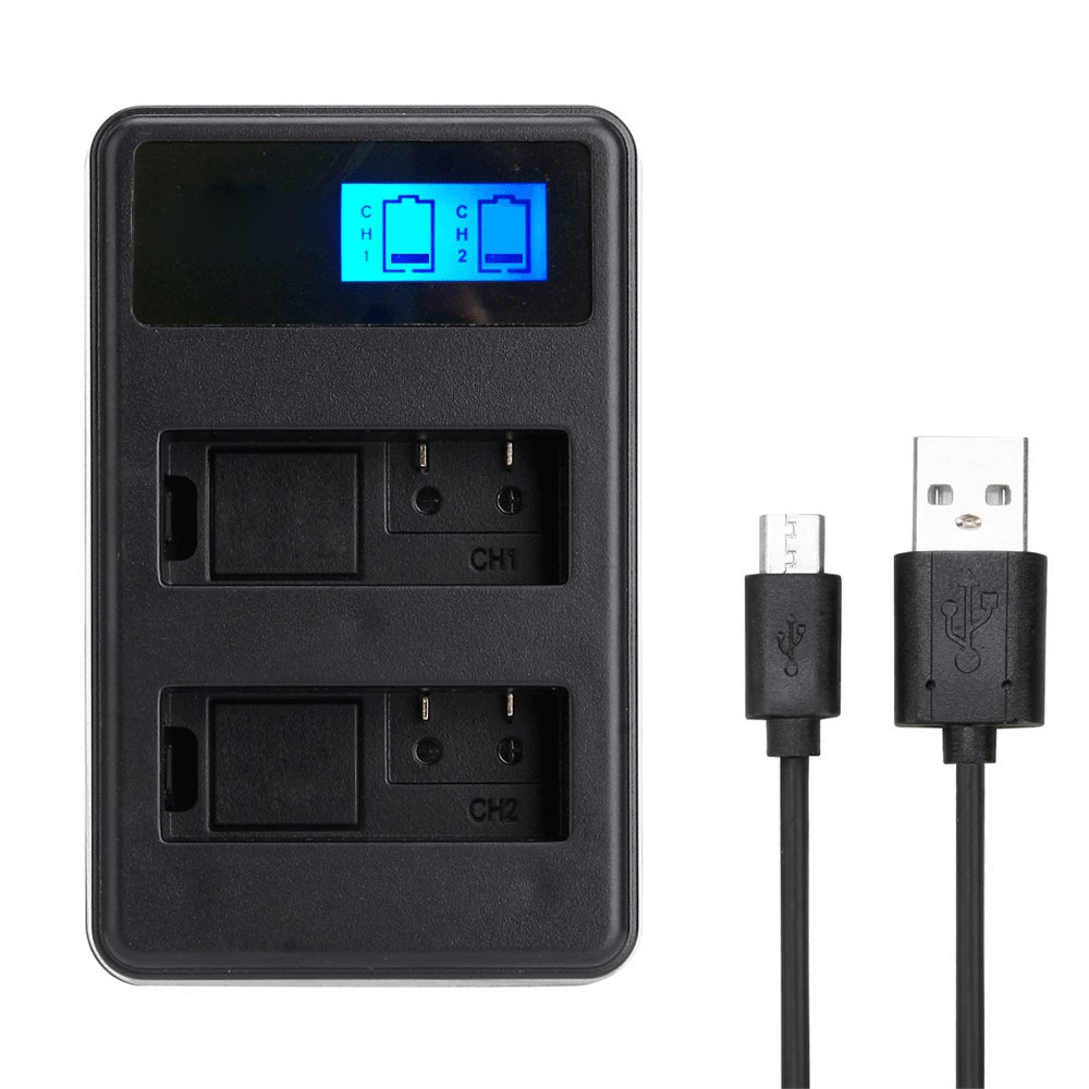 NP-FW50 Battery LCD Dual Charger For Sony Alpha A6000 A6300 A6500 A7r A7 #1