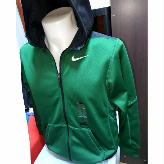 nike therma hoodie green