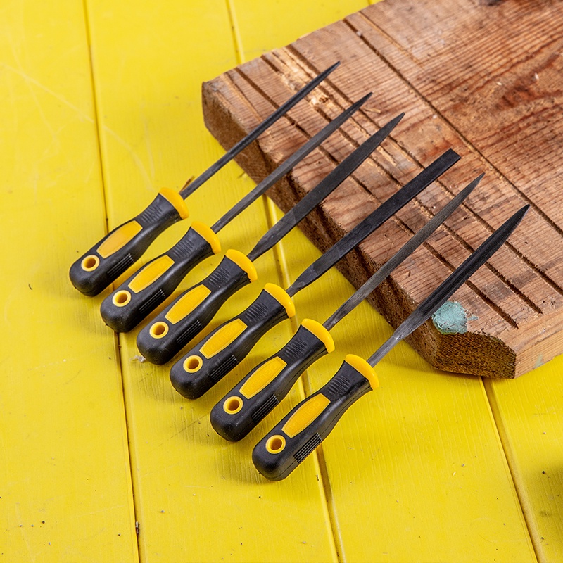 Deli 6Pcs metal file tool wood file needle file set flat round