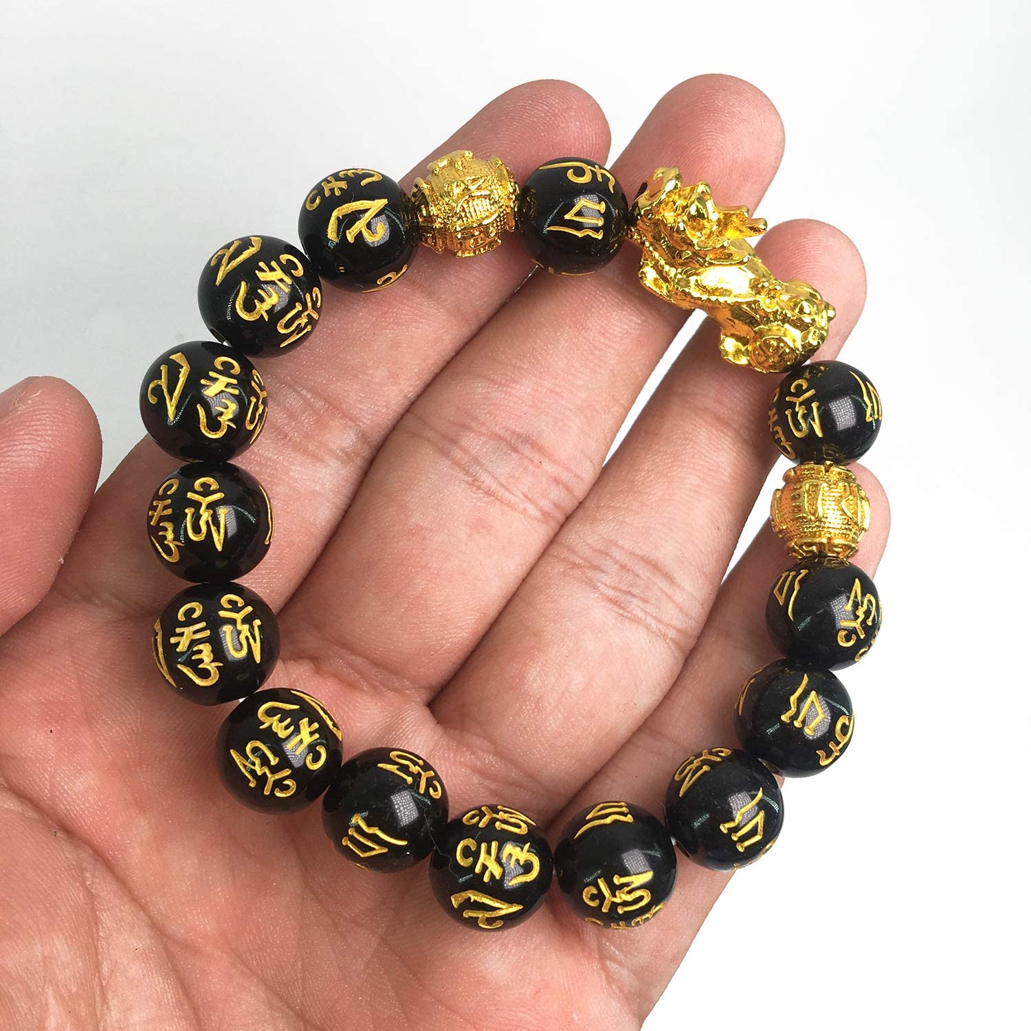 Feng Shui Black Obsidian Imitation Gold Bracelet Two-piece Pixiu Bracelet  Men's and Women's Express Bracelet Attracting Wealth Feng Shui Jewelry |  Shopee Philippines