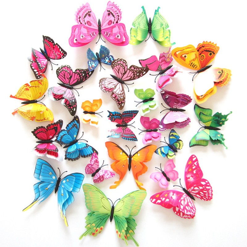 Download 3d Home Decorations Diy Wall Sticker Butterfly Wallpaper Shopee Philippines