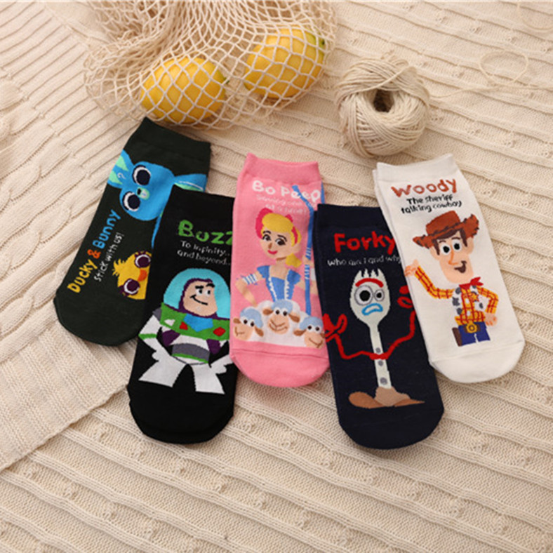 Cartoon Anime Socks Toy Story Woody Buzz Lightyear Iconic Socks(Free