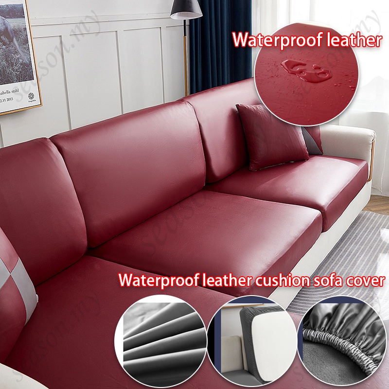 3 Size Slipcovers Protector Pu Leather, Replacement Faux Leather Sofa Cushions