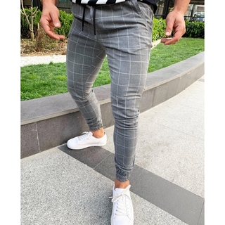 grey mens plaid pants