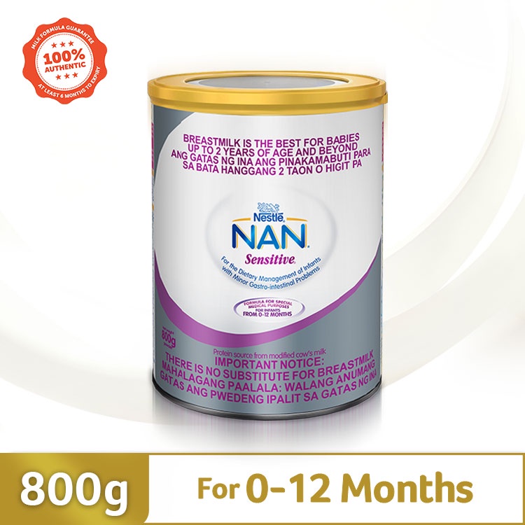 Nan Sensitive Infant Formula For 0 12 Months 800g Shopee Philippines