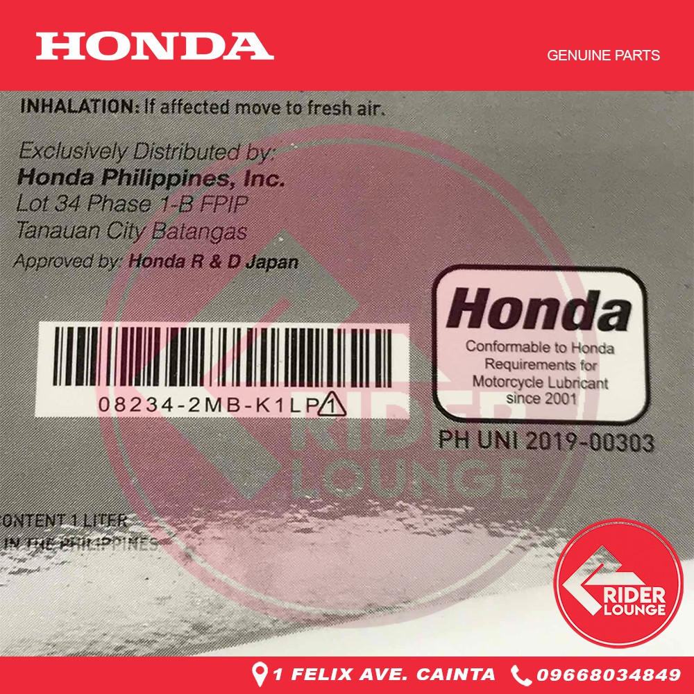 Rider Lounge Genuine Honda Engine Oil 1l Sl 10w 30 Mb Fs Blue Scooter 034 2mb K1lp Shopee Philippines