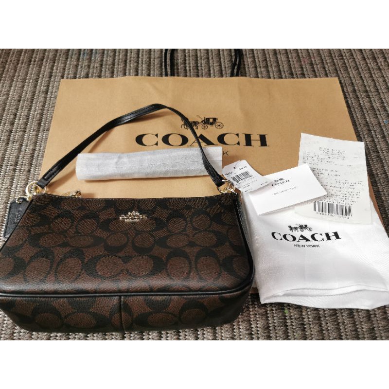 MESSICO TOP HANDLE POUCH IN SIGNATURE (COACH F58321) Shopee Philippines