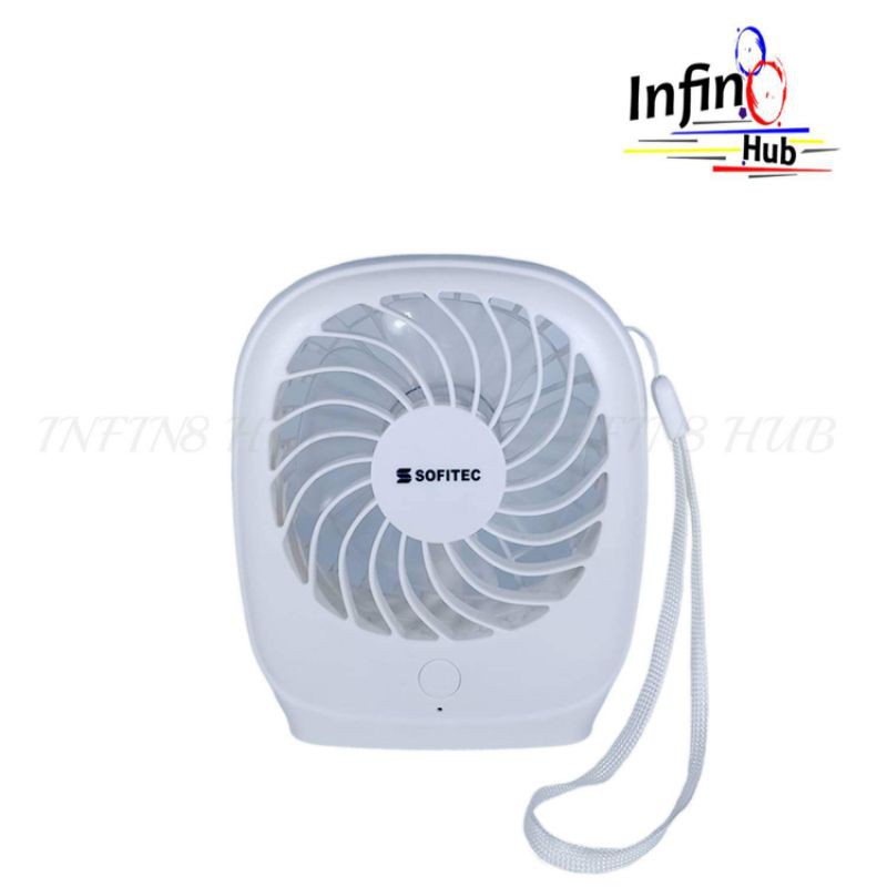 Sofitec SEF92083 Rechargeable Mini Handheld Fan Built In Battery Fan Portable Box Fan Travel