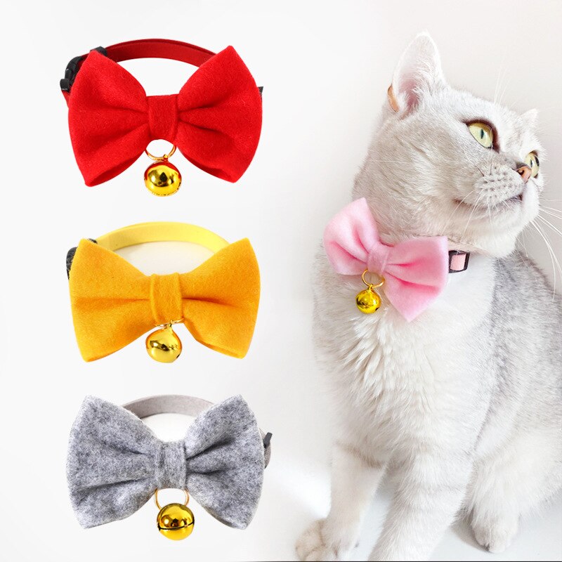 Cat Dog Rabbit & Puppy Clothes Collar Adjustable Pet Bow Tie Various Colours 
