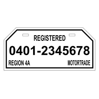 Motorcycle Temporary Plate Number Standard Design | Shopee Philippines