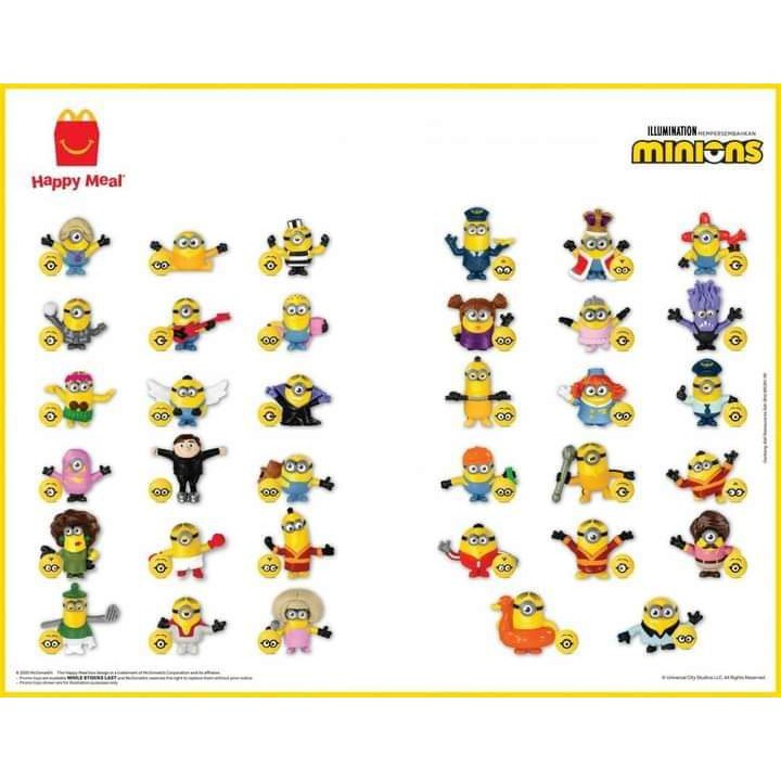 Mcdonald S Happy Meal Toys Rise Of Gru Minions Wave 1 To 2 Per Pieces Shopee Philippines