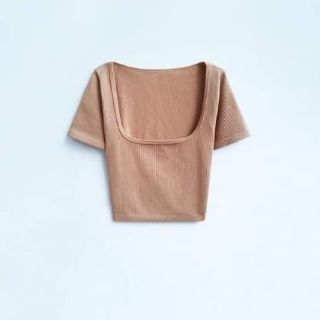 zara shopee neck square sold