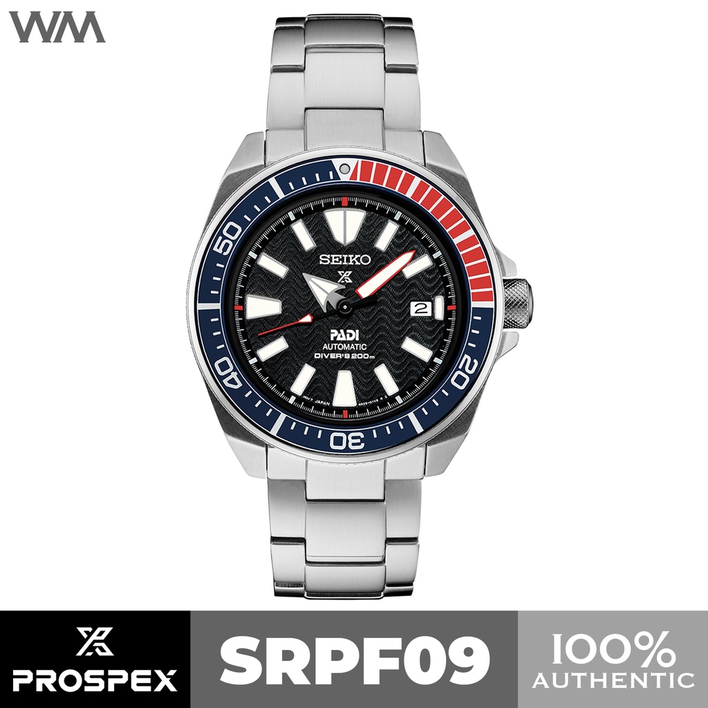 Seiko Prospex Samurai Padi Pepsi Bezel Stainless Steel Automatic Watch  SRPF09 SRPF09K1 | Shopee Philippines
