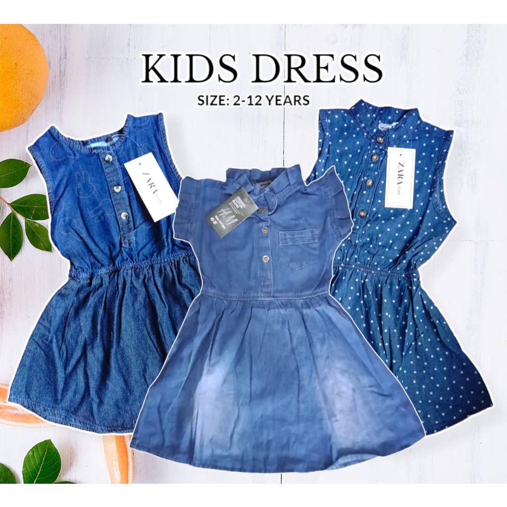 FASHIONABLE MALL PULL OUT ELEGANT DENIM DRESS FOR GIRLS Shopee Philippines