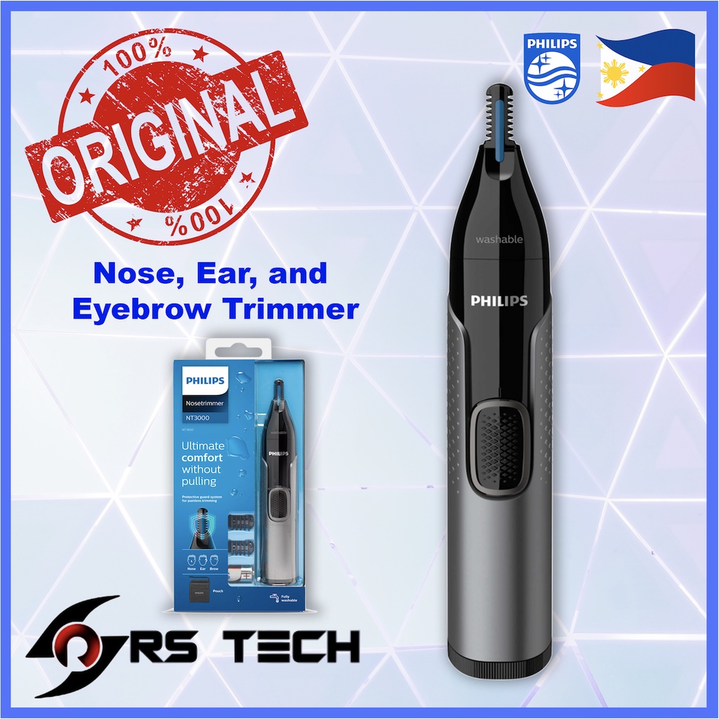 Philips Nose and Ear Hair Trimmer (Black) NT-3650 | Shopee Philippines
