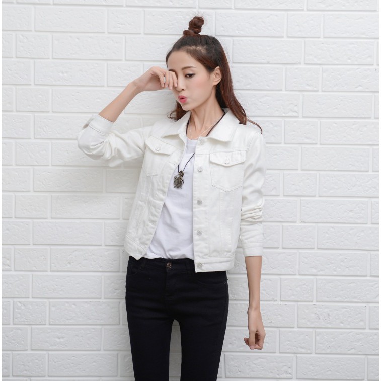 white denim jacket short sleeve
