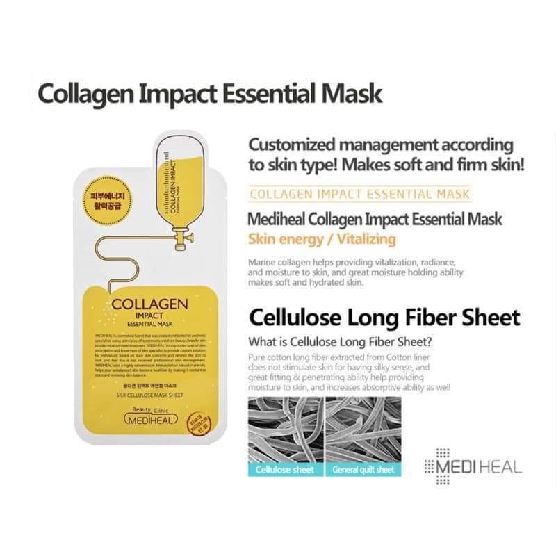 MEDIHEAL Collagen Impact Essential Mask Ex 25ml | Shopee Philippines