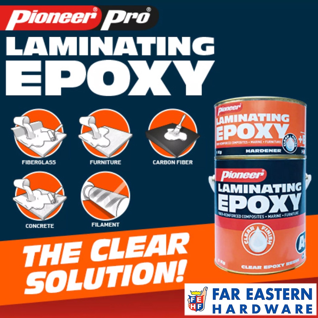 PIONEER Clear Laminating Epoxy 3kg Set | Shopee Philippines