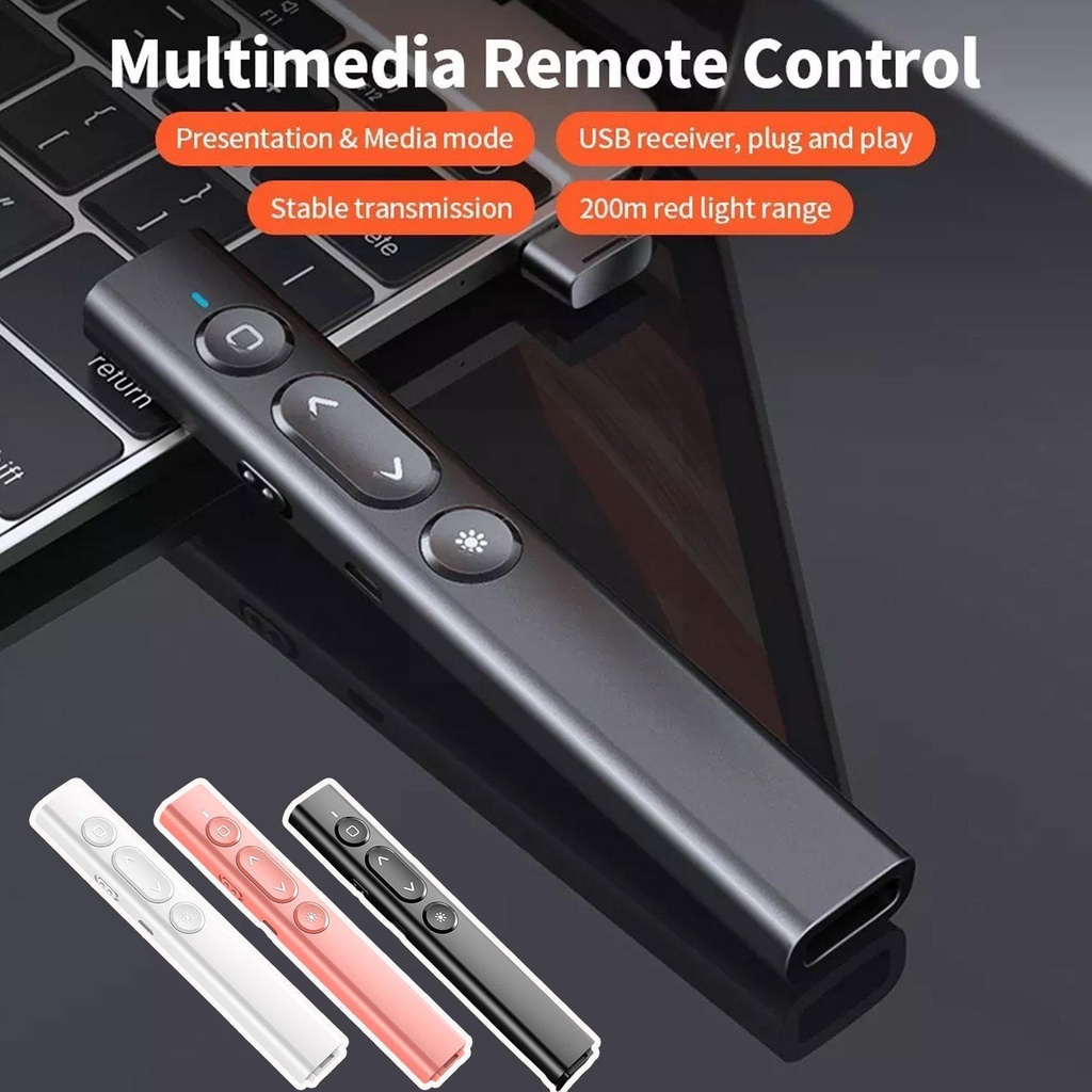 2.4G Wireless Chargeable PowerPoint Clicker Laser Pointer Remote