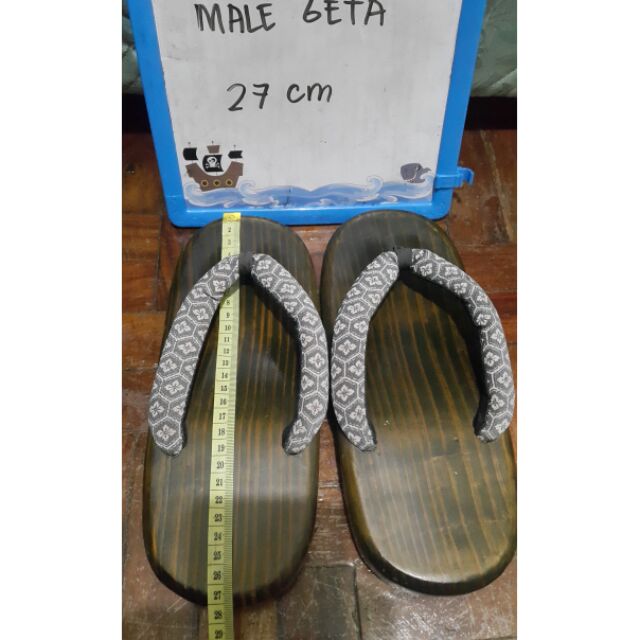 Authentic japanese male wooden geta slippers | Shopee Philippines