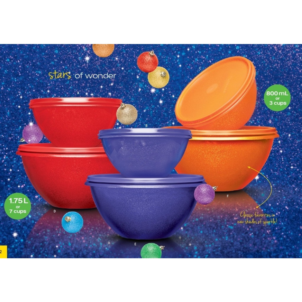 Tupperware Glitter Wonderlier Bowls Shopee Philippines