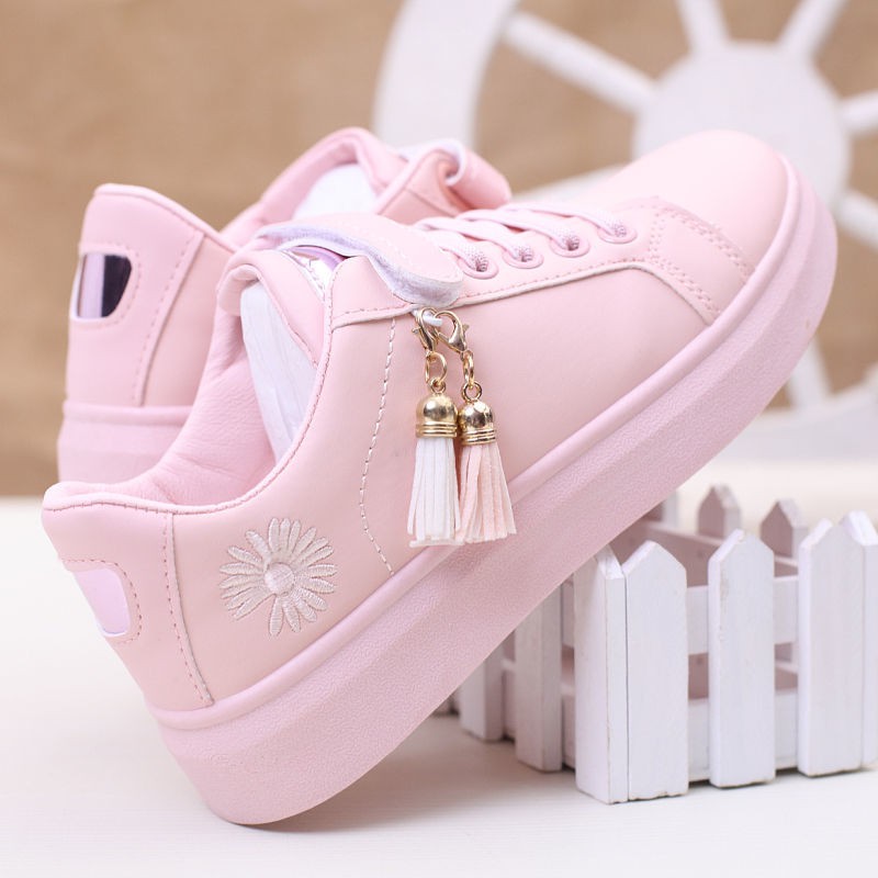 Shoes for kids Girls breathable sports shoes 8 big children 10 white 9 ...