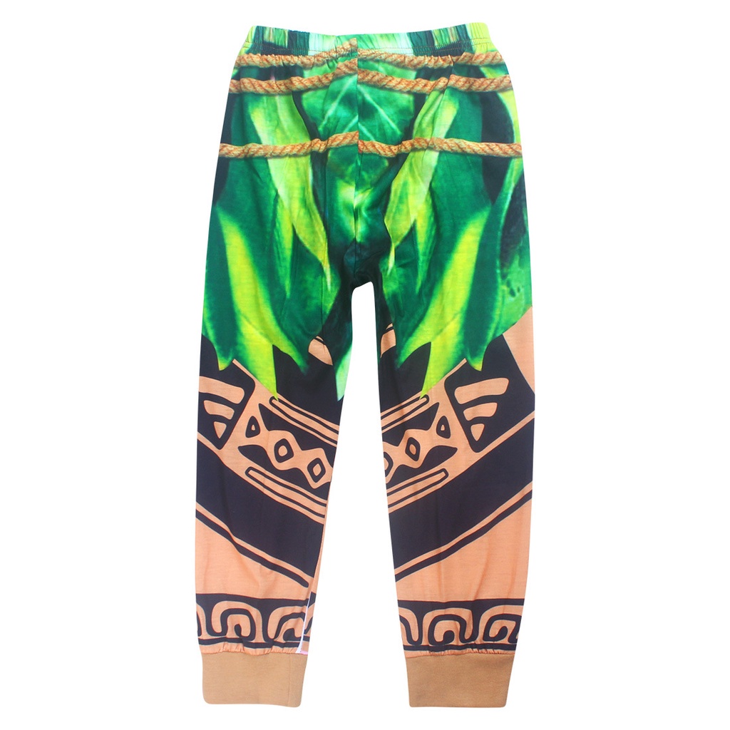 Boys Halloween Moana Maui Tattoo T Shirt Pants Cosplay Costume Kids Cosplay