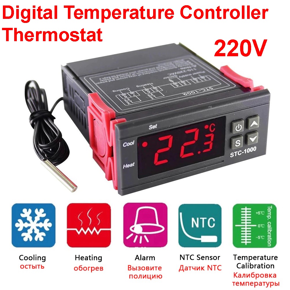 Stc1000 Digital Temperature Controller Thermostat Thermo regulator