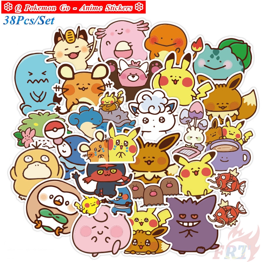 ❉ Q Pokemon Go Series 01 Funny Stickers ❉ 38Pcs/Set Anime DIY ...