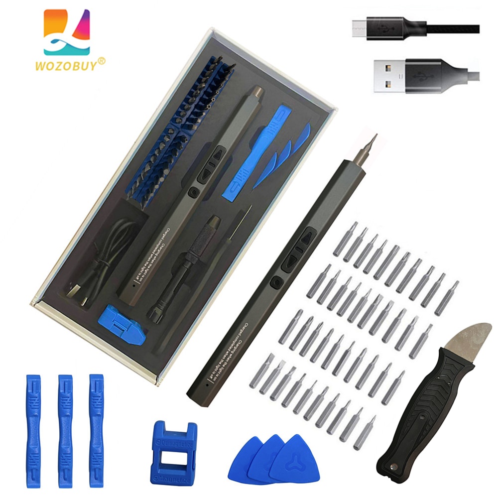 WOZOBUY Electric Precision Screwdriver Set51 IN 1 Cordless