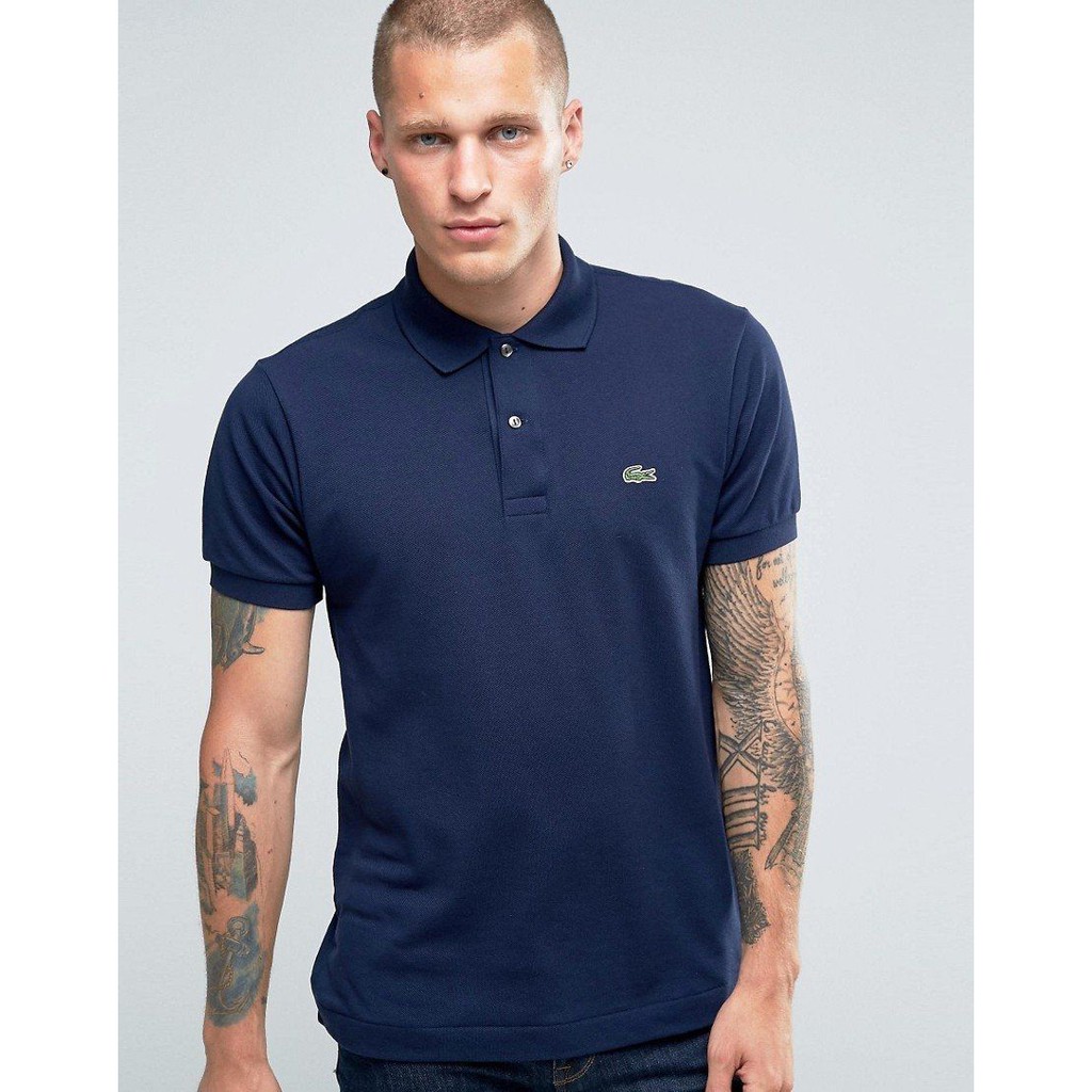 lacoste navy blue shirt