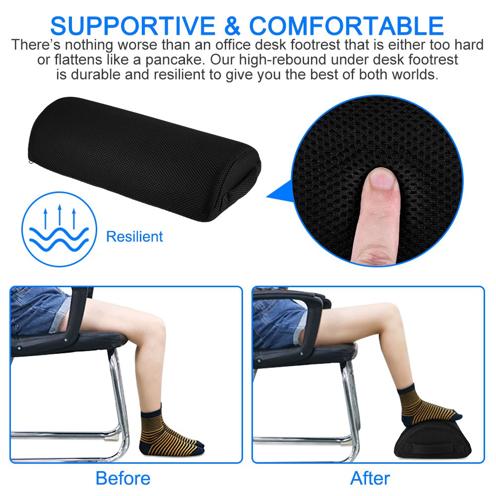 Ergonomic Feet Cushion Support Foot Rest Under Desk Feet Stool Pillow Work Chair 