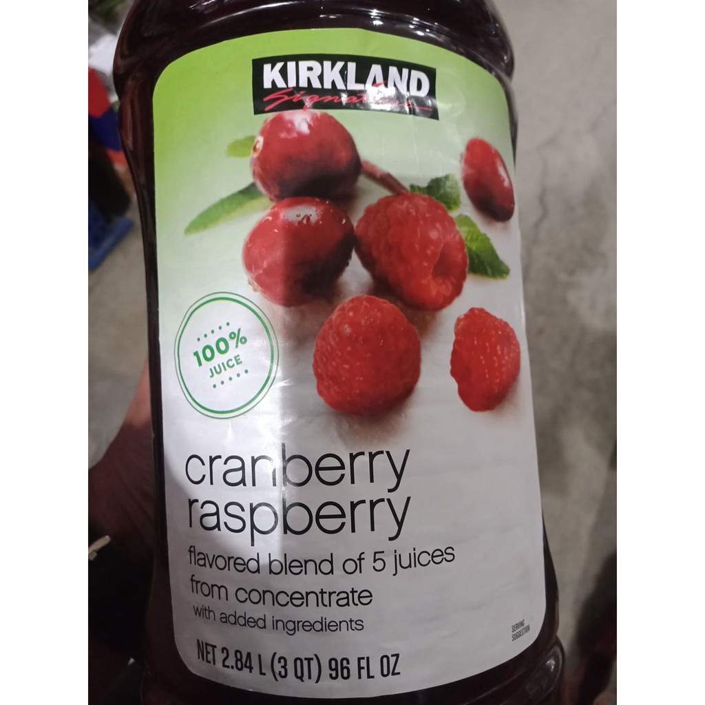 Kirkland Signature 100 Cranberry Raspberry Juice 96 oz/2.8L Shopee