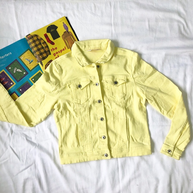 pale yellow denim jacket