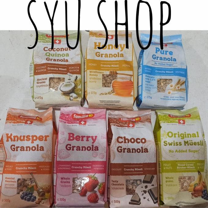 Familia berry choco knusper crunch granola 500 gr muesli swiss | Shopee ...