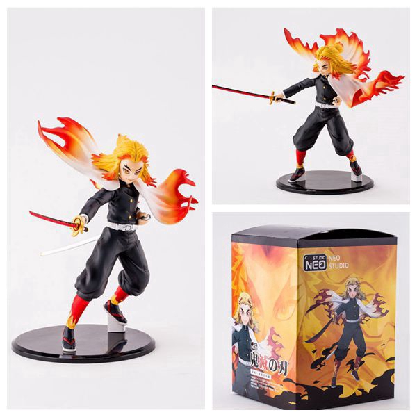 17cm Demon Slayer Kimetsu No Yaiba The Flame Rengoku Kyoujurou Statue Figure Toy Shopee Philippines