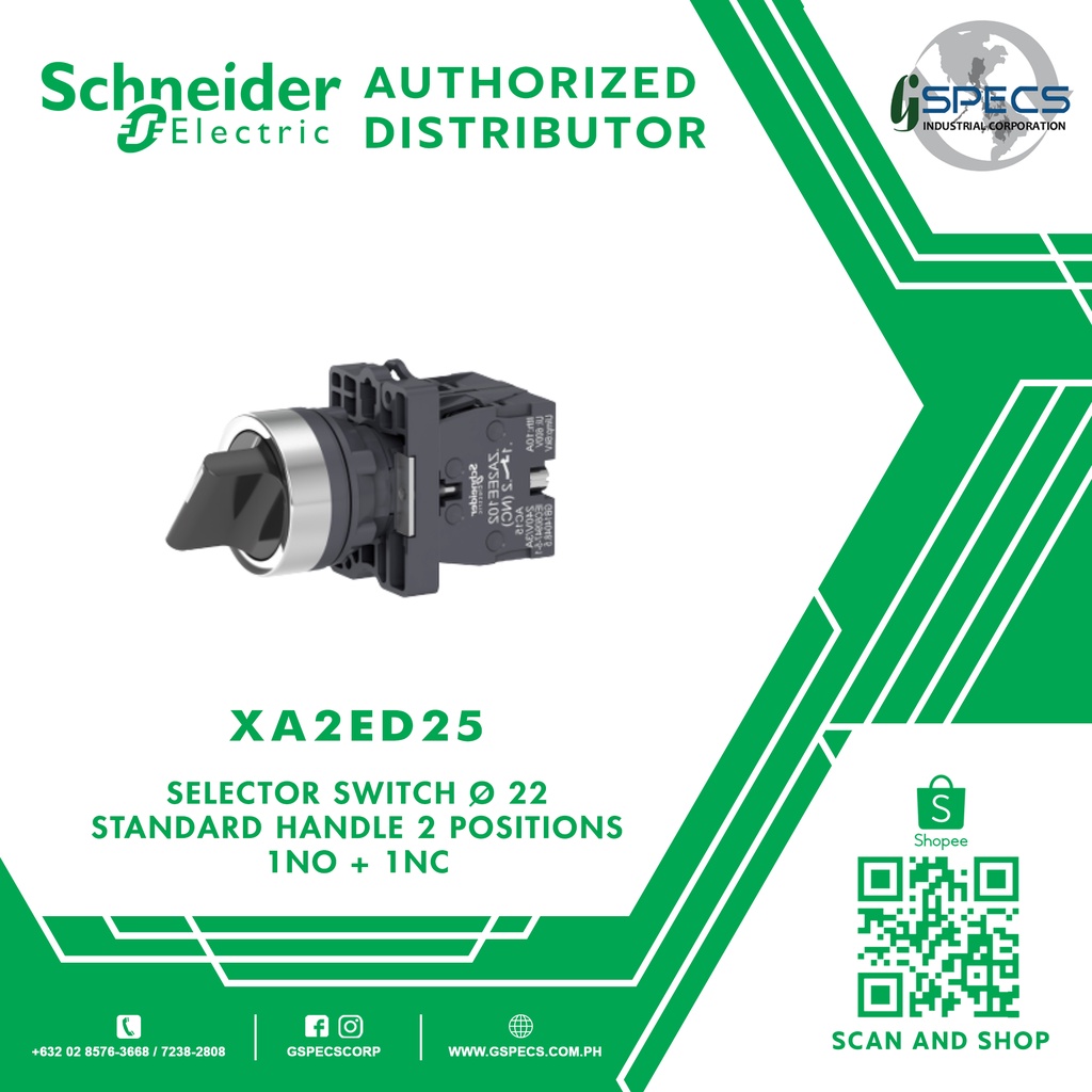 Selector Switch 3 Position Xa2ed33 And Selector Switch Xa2ed25 2position Xa2 Series Shopee 1660