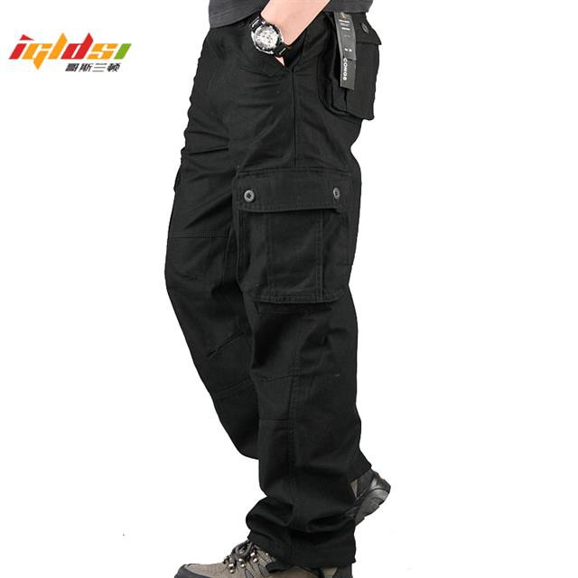 mens cotton cargo trousers