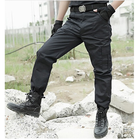 black military tactical pants