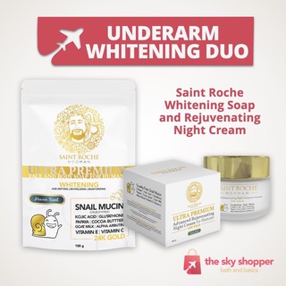 Saint Roche Underarm Whitening Duo Rejuvenating Night Cream and Whitening Soap