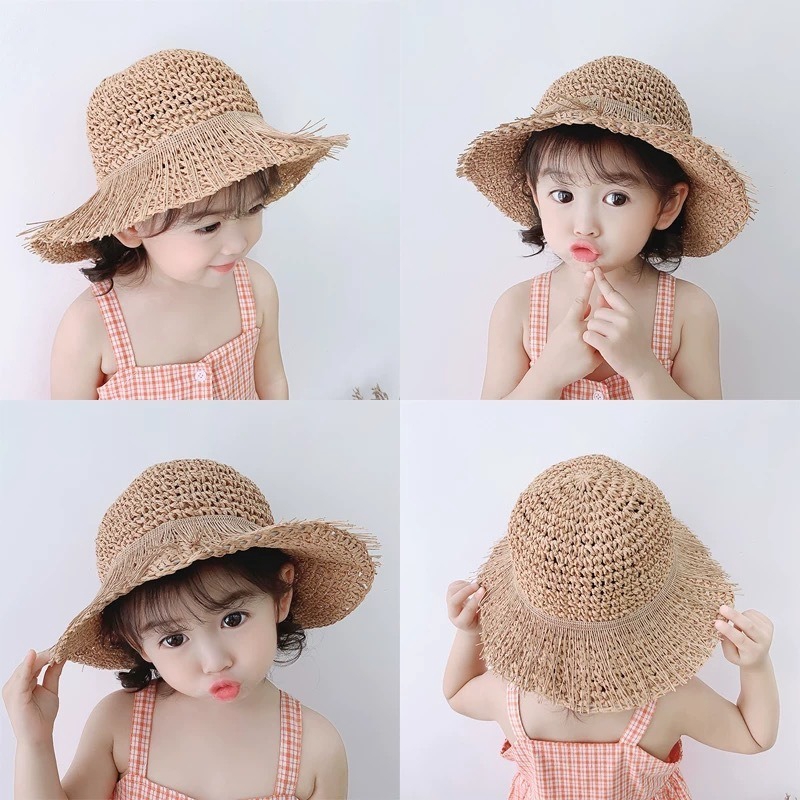 baby girl straw hat