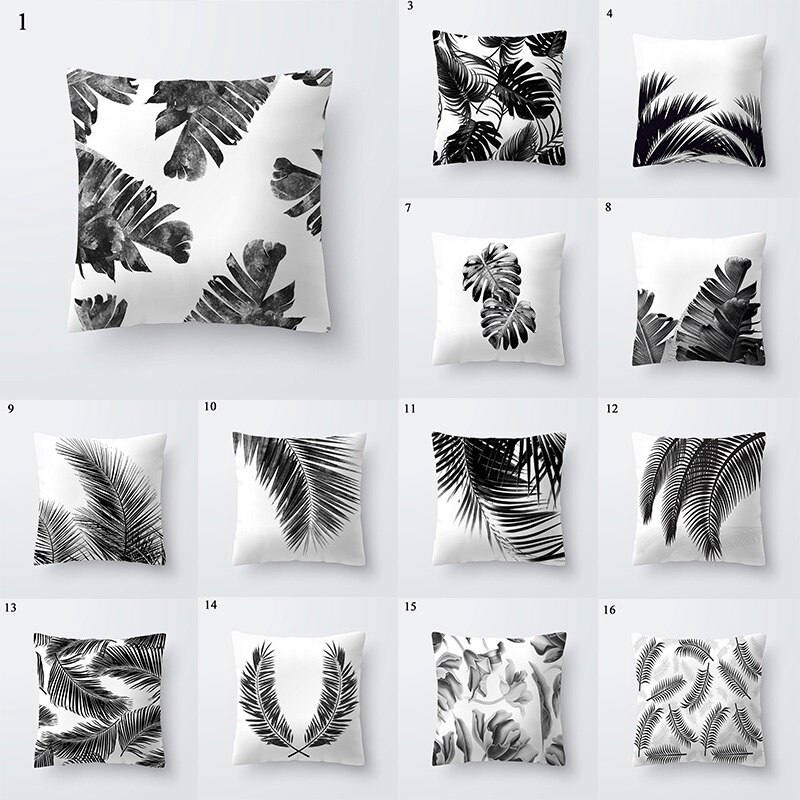 black and white throw pillows