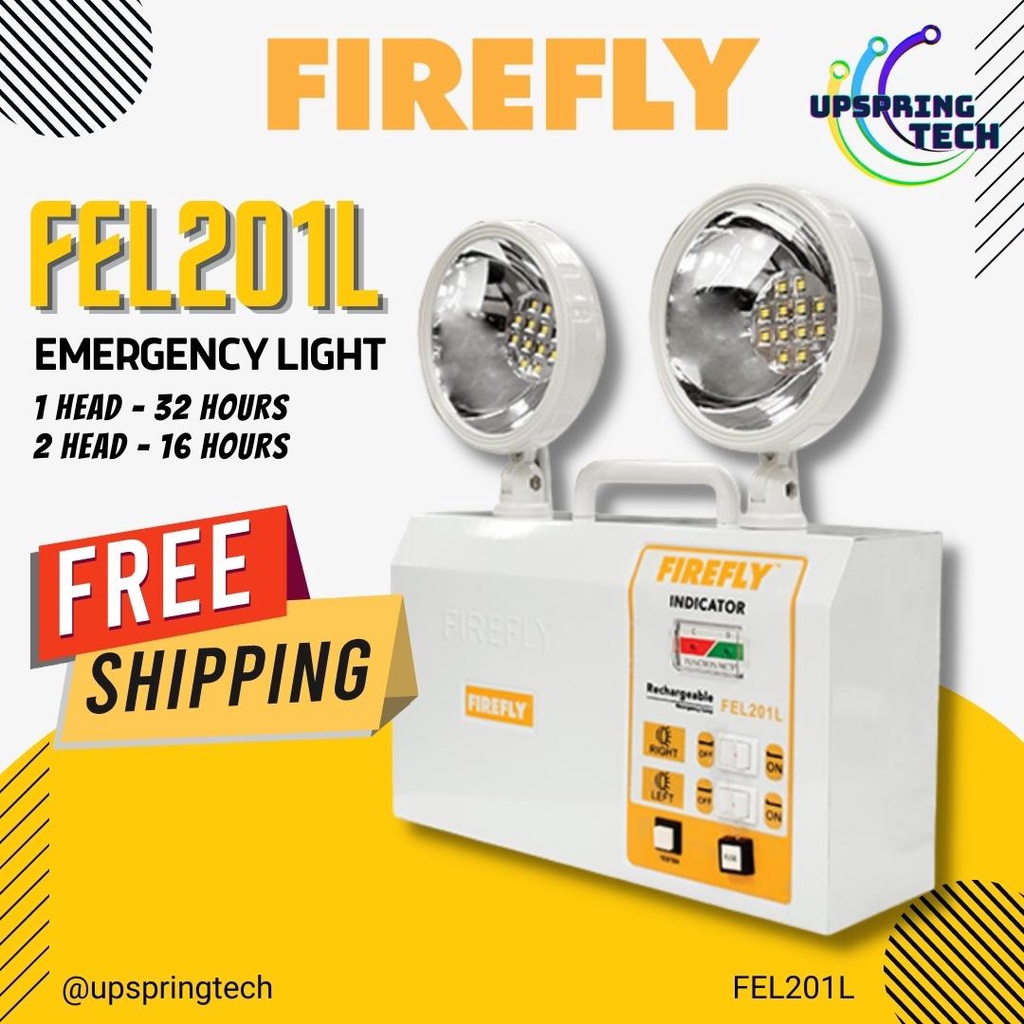 FIREFLY New Quick Response Twinhead Rechargeable Emergency Lamp Light ...